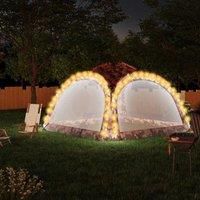 Party Tent with LED and 4 Sidewalls Camping Canopy Gazebo Multi Colours vidaXL