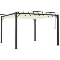 Vidaxl Gazebo With Louvered Roof 3X3 M Cream Fabric And Aluminium
