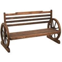 Garden Bench Outdoor Bench Seat Patio Park Bench Chair Solid Firewood vidaXL