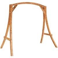 Solid Bent Wood Swing Frame with Teak Finish Bench Chair Accessory vidaXL