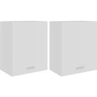 Vidaxl Hanging Cabinets 2 Pcs White 50X31X60 Cm Engineered Wood, White