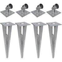 Vidaxl Strive Post Spikes 4 Pcs Steel