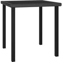 Garden Dining Table Poly Rattan Outdoor Dinner Black/Grey Multi Sizes vidaXL