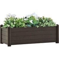 vidaXL Raised Garden Bed - Indoor/Outdoor Polypropylene Container - Large 80L Mocha Planter for Flowers, Herbs and Vegetables