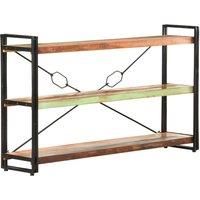 Bookcase Bookshelf Wooden Storage Rack Shelf Solid Wood Mango and Iron vidaXL