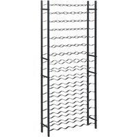 Vidaxl Wine Rack For 96 Bottles Black Iron