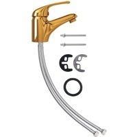 vidaXL Basin Mixer Tap Gold 13x10 cm