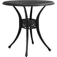 vidaXL Garden Table Black 78x78x72 cm Cast Aluminium