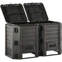 VidaXL Garden Composter Black 800 L