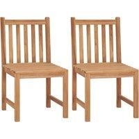 1/2/4/6/8x Solid Teak Wood Garden Chairs Outdoor Furniture Seating vidaXL