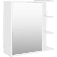 Bad-Spiegelschrank Weiß 62,5x20,5x64 cm Spanplatte
