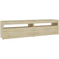 1/2x TV Cabinet with LED Lights TV Stand Unit Multi Colours Multi Sizes vidaXL