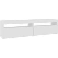 vidaXL TV Cabinets 2 pcs with LED Lights High Gloss White 75x35x40 cm