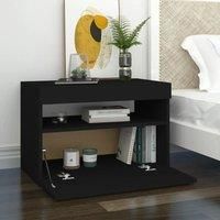 vidaXL TV Cabinets with LED Lights 2 pcs Black 60x35x40 cm, Black