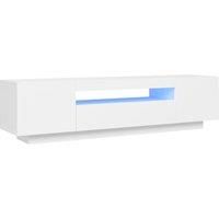 Vidaxl Tv Cabinet With Led Lights White 160X35X40 Cm