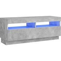 Vidaxl Tv Cabinet With Led Lights Concrete Grey 100X35X40 Cm