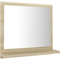 Bathroom Mirror Engineered Wood Toilet Wall Mirror Multi Colours/Sizes vidaXL
