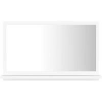 Bathroom Mirror White Engineered Wood Vanity Unit Home Washroom vidaXL