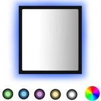 LED Bathroom Mirror Toilet Wall Mirror Engineered Wood Multi Colours vidaXL