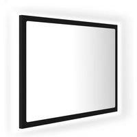 LED Bathroom Mirror Engineered Wood Washroom Wall Mirror Multi Colours vidaXL