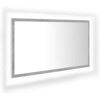 LED Bathroom Mirror Engineered Wood Washroom Wall Mirror Multi Colours vidaXL