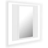 LED-Bad-Spiegelschrank Weiß 40x12x45 cm