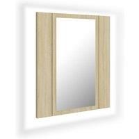 LED Bathroom Mirror Cabinet Washroom Mirror Furniture Storage Cabinet vidaXL