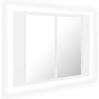 LED Bathroom Mirror Cabinet Washroom Mirror Storage Cupboard Organiser vidaXL