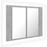 LED Bathroom Mirror Cabinet Washroom Mirror Storage Cupboard Organiser vidaXL