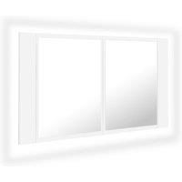 LED Bathroom Mirror Cabinet Washroom Sink Cabinet Mirror Furniture vidaXL