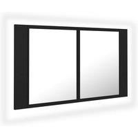 LED Bathroom Mirror Cabinet Washroom Sink Cabinet Mirror Furniture vidaXL