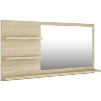Bathroom Mirror Chipboard Washroom Rectangle Frame Glass Multi Colours vidaXL