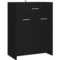 Vidaxl Bathroom Cabinet Black 60X33X80 Cm Engineered Wood