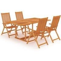 Solid Teak Wood Garden Dining Set Wooden Table and Chair 5/7 Piece vidaXL