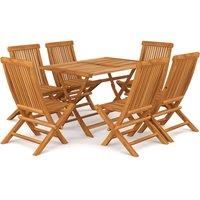 Garden Dining Set Outdoor Dining Set Table and Chairs Solid Teak Wood vidaXL