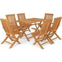 Garden Dining Set Outdoor Dining Set Table and Chairs Solid Teak Wood vidaXL