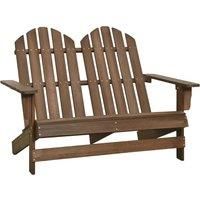 2-Seater Garden Adirondack Chair Outdoor Chair Armchair Solid Fir Wood vidaXL