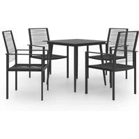 Garden Dining Set Patio Furniture Outdoor Table and Chairs 3/5 Piece vidaXL