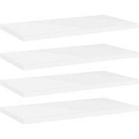 VidaXL Bookshelf Boards 4 Pcs White 40X20X1.5cm Engineered Wood