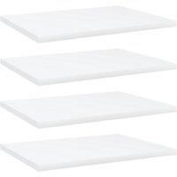 vidaXL 4x Bookshelf Boards – White Engineered Wood Panels – 40x30x1.5 cm Each – For Bookcase/Extra Shelf – Easy to Clean Panel