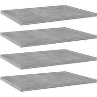 VidaXL Bookshelf Boards 4 Pcs Concrete Grey 40X30X1 5cm Engineered Wood