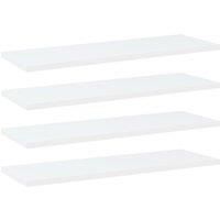 vidaXL 4x Bookshelf Boards White Engineered Wood Replacement Panels - 60x20x1.5 cm for Shelves & Extra Storage Space in Living Rooms