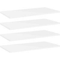 vidaXL 4x Bookshelf Boards Living Room Kitchen Furniture Shelf Accessory Extra Shelf Panel Replacement Bookshelf Board White Engineered Wood