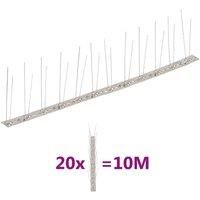2/4/5-row Plastic Bird & Pigeon Spikes Set Pet Repellent Multi Sizes vidaXL