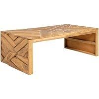 Coffee Table Erosion Solid Teak Wood 110x35x38 cm