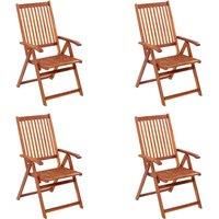 2/3/4/6/8x Solid Acacia Wood Folding Garden Chairs Wooden Furniture Set vidaXL