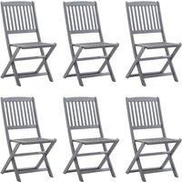 Folding Outdoor Chair Foldable Garden Dining Chair Solid Wood Acacia vidaXL