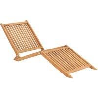 Solid Teak Wood Sun Lounger Patio Wooden Sunbed Daybed Chaise Lounge vidaXL