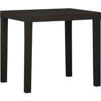 Garden Table Anthracite 79x65x72 cm Plastic Outdoor Patio Dinner vidaXL