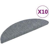 vidaXL Self-adhesive Stair Mats 10 pcs Light Grey 56x17x cm Needle Punch